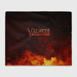 Плед 3D Valheim   огненный   лого