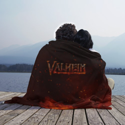 Плед 3D Valheim   огненный   лого - фото 2
