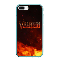 Чехол для iPhone 7Plus/8 Plus матовый Valheim   огненный   лого