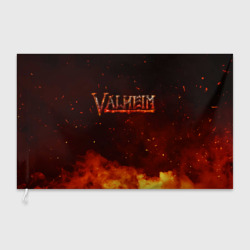 Флаг 3D Valheim   огненный   лого