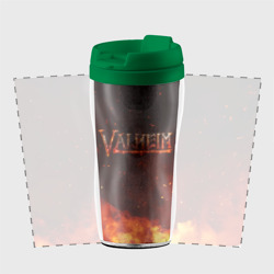 Термокружка-непроливайка Valheim   огненный   лого - фото 2