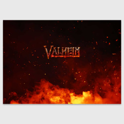 Поздравительная открытка Valheim   огненный   лого