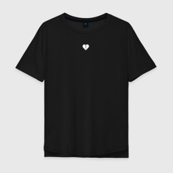 Мужская футболка хлопок Oversize Разбитое сердце