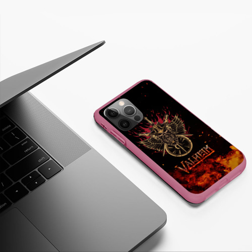 Чехол для iPhone 12 Pro с принтом Valheim символ черепа, фото #4