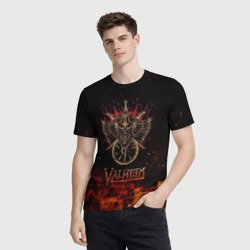 Мужская футболка 3D Valheim символ черепа - фото 2