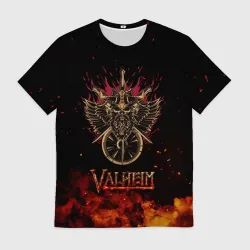 Мужская футболка 3D Valheim символ черепа