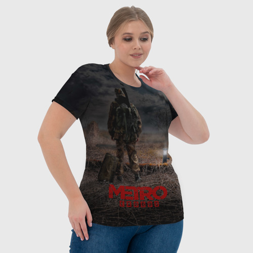 Женская футболка 3D с принтом Metro одинокий сталкер, фото #4