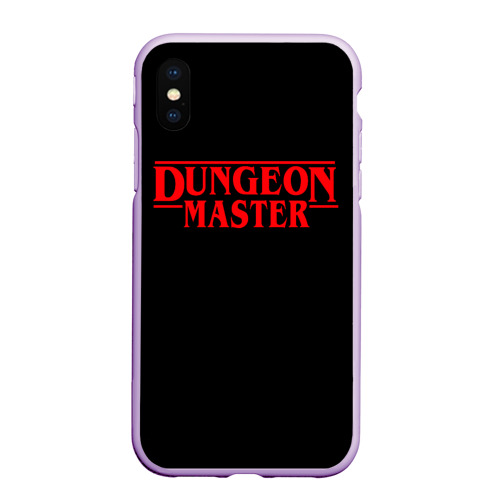 Чехол для iPhone XS Max матовый Stranger Dungeon Master, цвет сиреневый