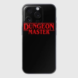 Чехол для iPhone 15 Pro Max силиконовый с защитой камеры Stranger Dungeon Master