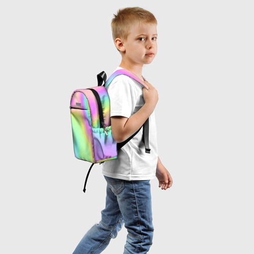 Детский рюкзак 3D с принтом Цвет волшебства, вид сзади #1