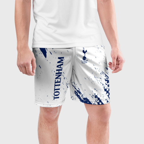 Мужские шорты спортивные с принтом TOTTENHAM HOTSPUR, фото на моделе #1
