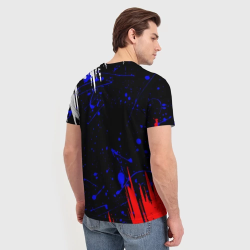 Мужская футболка 3D с принтом Honda, вид сзади #2