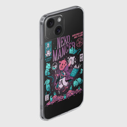 Чехол для iPhone 15 силиконовый с защитой камеры Cat Necromancer - волшебник комикс - фото 2