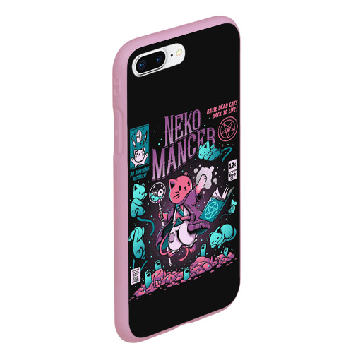Чехол для iPhone 7Plus/8 Plus матовый Cat Necromancer, цвет розовый - фото 3