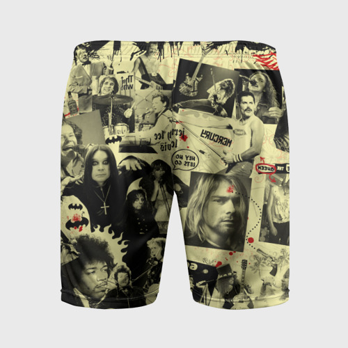 Мужские шорты спортивные Рок кумиры, цвет 3D печать - фото 2