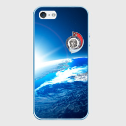 Чехол для iPhone 5/5S матовый Юрий Гагарин Планета Земля