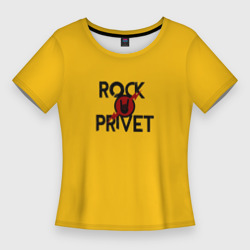 Женская футболка 3D Slim Rock privet