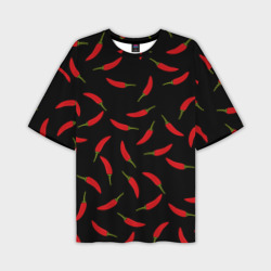 Мужская футболка oversize 3D Chili peppers