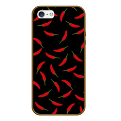 Чехол для iPhone 5/5S матовый Chili peppers