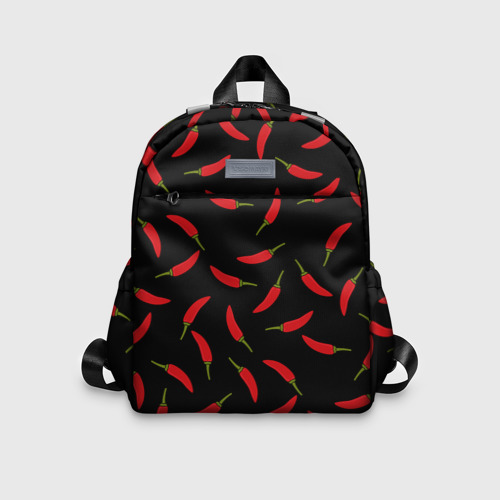 Детский рюкзак 3D с принтом Chili peppers, вид спереди #2