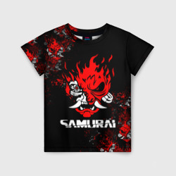 Детская футболка 3D Cyberpunk 2077: самурай