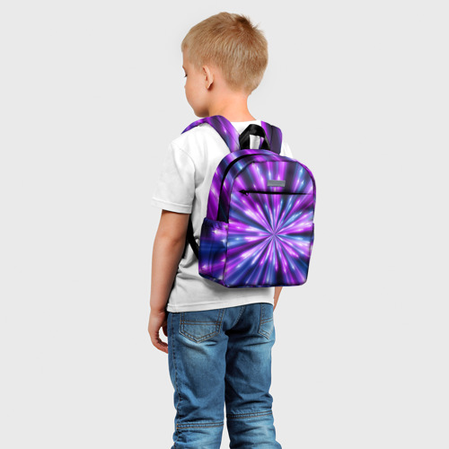 Детский рюкзак 3D с принтом Неоновые стрелы, фото на моделе #1