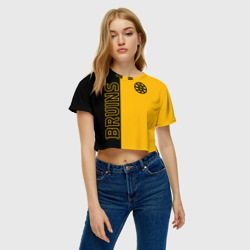 Женская футболка Crop-top 3D NHL Boston Bruins - фото 2