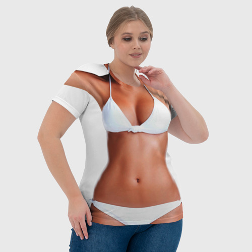 Женская футболка 3D Perfect body, цвет 3D печать - фото 6