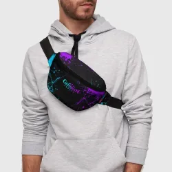 Поясная сумка 3D Genshin Impact neon logo - фото 2