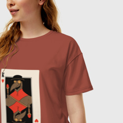 Женская футболка хлопок Oversize Карта Чумного доктора - фото 2