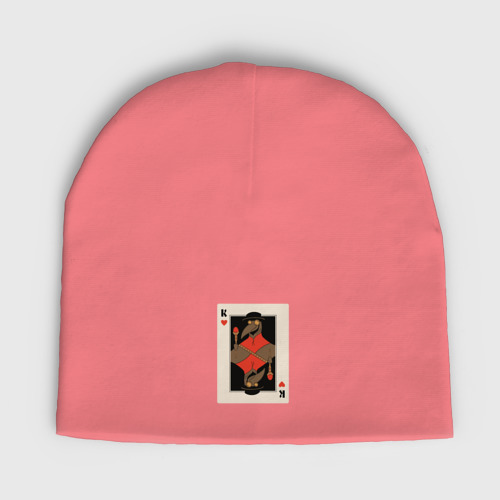 Женская шапка демисезонная Карта Чумного доктора, цвет розовый