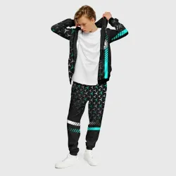 Мужской костюм 3D Мерседес aqua black gradient - фото 2