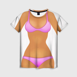 Женская футболка 3D Tanned body