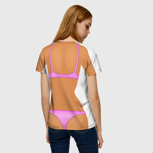 Женская футболка 3D Tanned body, цвет 3D печать - фото 4