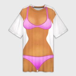 Платье-футболка 3D Tanned body