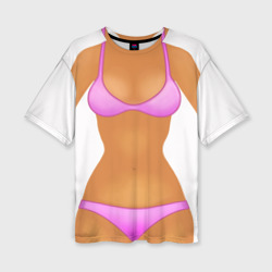 Женская футболка oversize 3D Tanned body