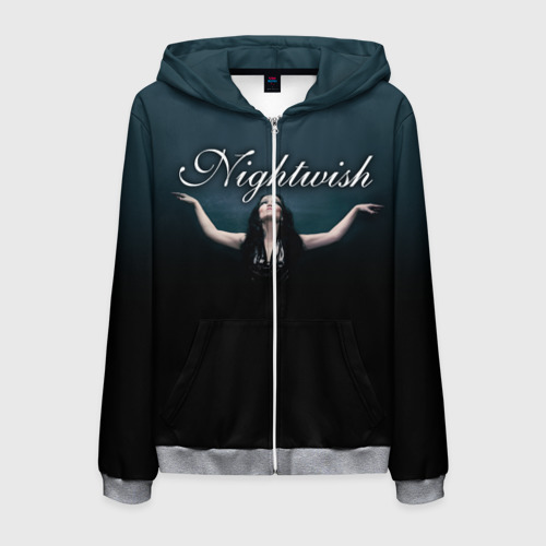 Мужская толстовка 3D на молнии с принтом Nightwish with Tarja, вид спереди #2