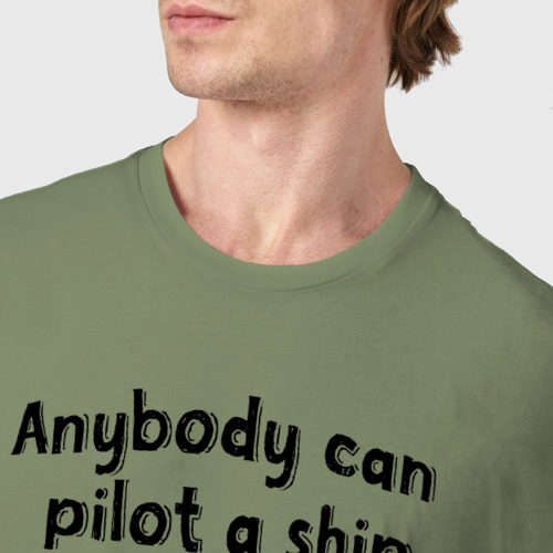 Мужская футболка хлопок Яхта, цвет авокадо - фото 6