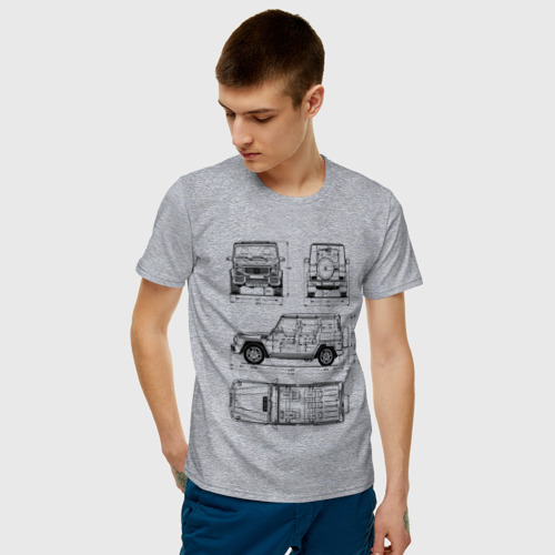 Мужская футболка хлопок MERCEDES-BENZ G-CLASS (СХЕМА) Фото 01
