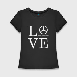 Приталенная футболка LOVE MERCEDES BENZ (Женская)