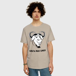 Мужская футболка хлопок Oversize GNU’s Not Unix - фото 2