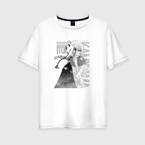 Женская футболка из хлопка оверсайз с принтом Очень приятно, Бог, вид спереди №1
