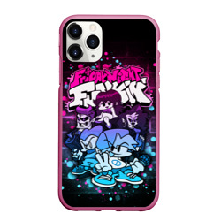 Чехол для iPhone 11 Pro Max матовый Friday Night Funkin Neon