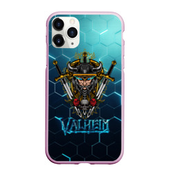 Чехол для iPhone 11 Pro Max матовый Valheim neon samurai