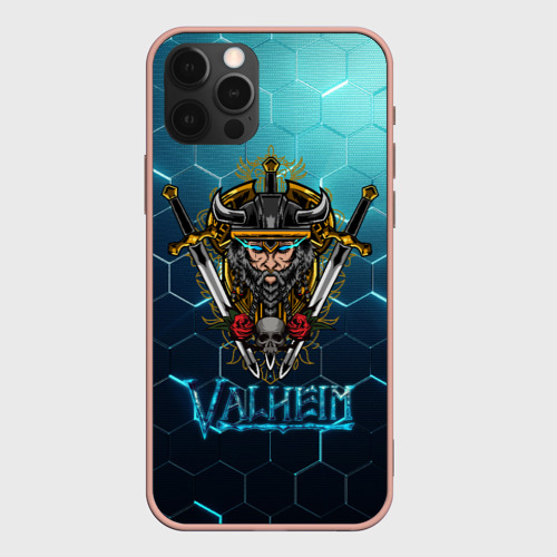 Чехол для iPhone 12 Pro Max с принтом Valheim neon samurai, вид спереди #2