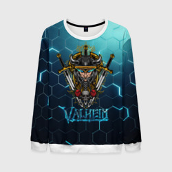 Мужской свитшот 3D Valheim neon samurai