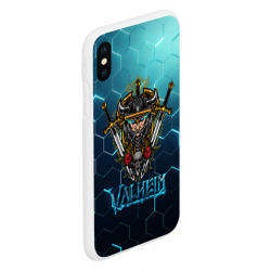 Чехол для iPhone XS Max матовый Valheim neon samurai - фото 2