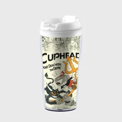 Термокружка-непроливайка Cuphead and Devil