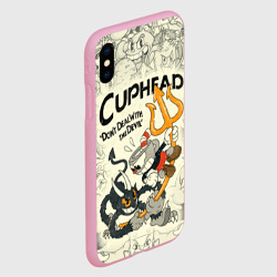 Чехол для iPhone XS Max матовый Cuphead and Devil - фото 2