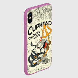 Чехол для iPhone XS Max матовый Cuphead and Devil - фото 2